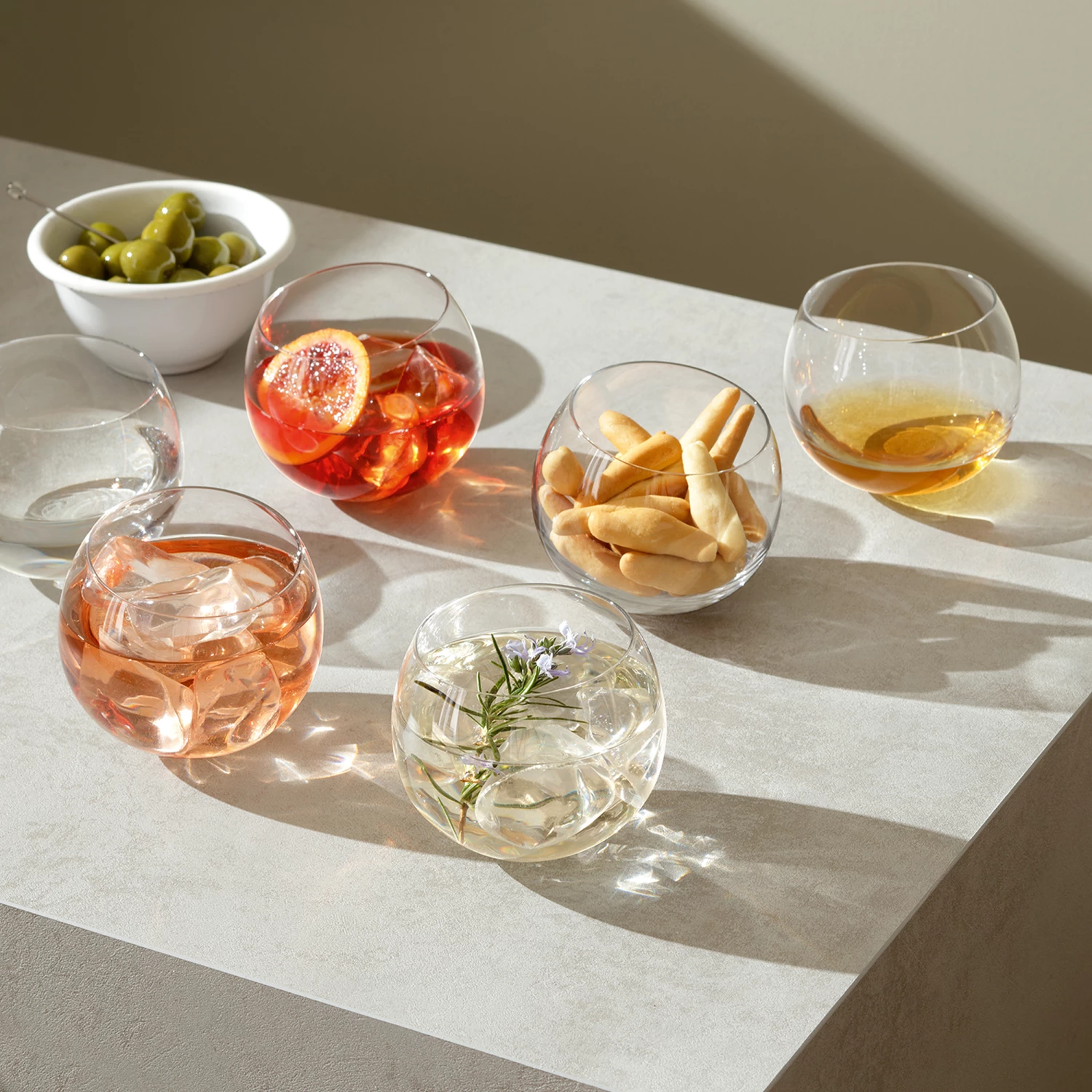 LSA International Set of 4 Rocker Rocking Tumblers - 350ml 6 LSA International Set of 4 Rocker Rocking Tumblers - 350ml