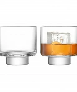LSA International Set of 2 Metropole Mouthblown Glass Tumblers