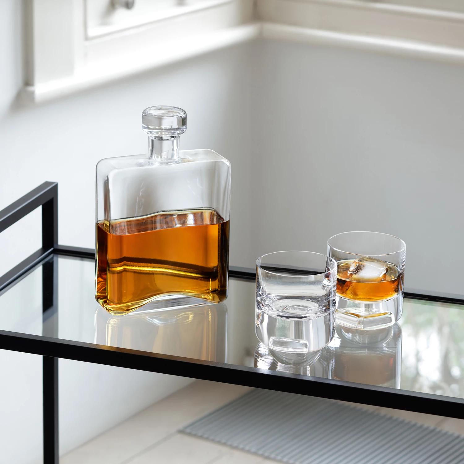 LSA International Cask Decanter & Tumblers Whisky Set 4 LSA International Cask Decanter & Tumblers Whisky Set