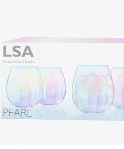 LSA International Pearl Water Glass Set of 4 12 LSA International Pearl Water Glass Set of 4