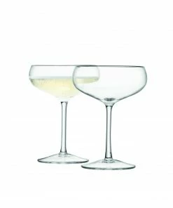 LSA International Set of 4 Wine Champagne Saucer 215ml 11 LSA International Set of 4 Wine Champagne Saucer 215ml