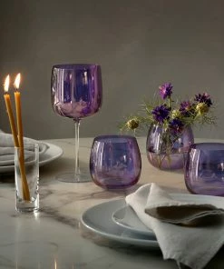 LSA International Set of 4 Aurora Polar Violet Stemless Glasses - 370ml 10 LSA International Set of 4 Aurora Polar Violet Stemless Glasses - 370ml
