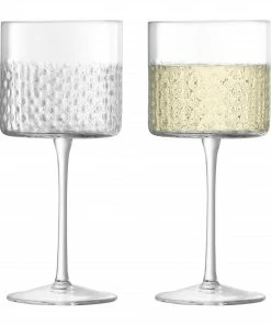 LSA International Wicker Wine Glasses - Set of 2 - Clear