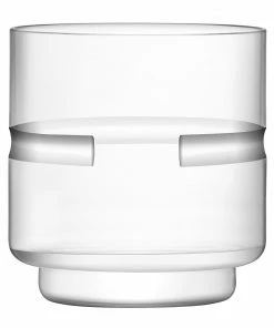 LSA International Set of 2 Horizon Hand-Cut Tumbler Glasses 8 LSA International Set of 2 Horizon Hand-Cut Tumbler Glasses