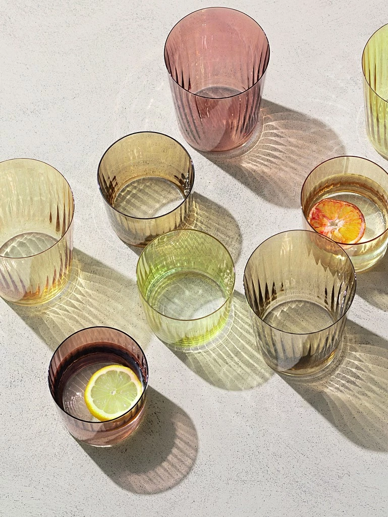 LSA International 560ml Gems Ripple Glass Amber - Set of 4 4 LSA International 560ml Gems Ripple Glass Amber - Set of 4