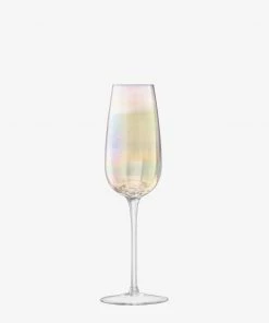 LSA International Set of 4 250ml Pearl Champagne Flute Glasses