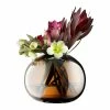 LSA International Epoque Handpainted Glass Vase Amber Lustre 13.5cm