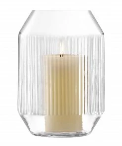 LSA International Rotunda Clear Glass Lantern/Vase H26cm