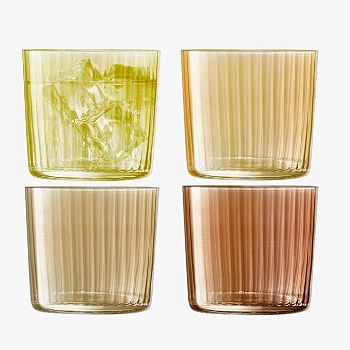 LSA International 310ml Gems Ripple Glass Amber - Set of 4 6 LSA International 310ml Gems Ripple Glass Amber - Set of 4