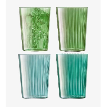 LSA International 560ml Gems Ripple Glass Jade Green - Set of 4 6 LSA International 560ml Gems Ripple Glass Jade Green - Set of 4
