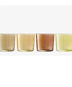 LSA International 310ml Gems Ripple Glass Amber - Set of 4