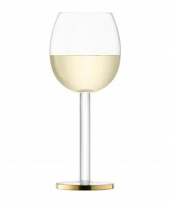 LSA International Set of 2 Luca Wine Glasses with Gold Trim 8 LSA International Set of 2 Luca Wine Glasses with Gold Trim
