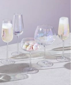 LSA International Set of 4 Pearl Champagne Saucers - 300ml