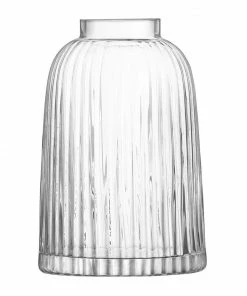 LSA International 20cm Clear Pleat Vase