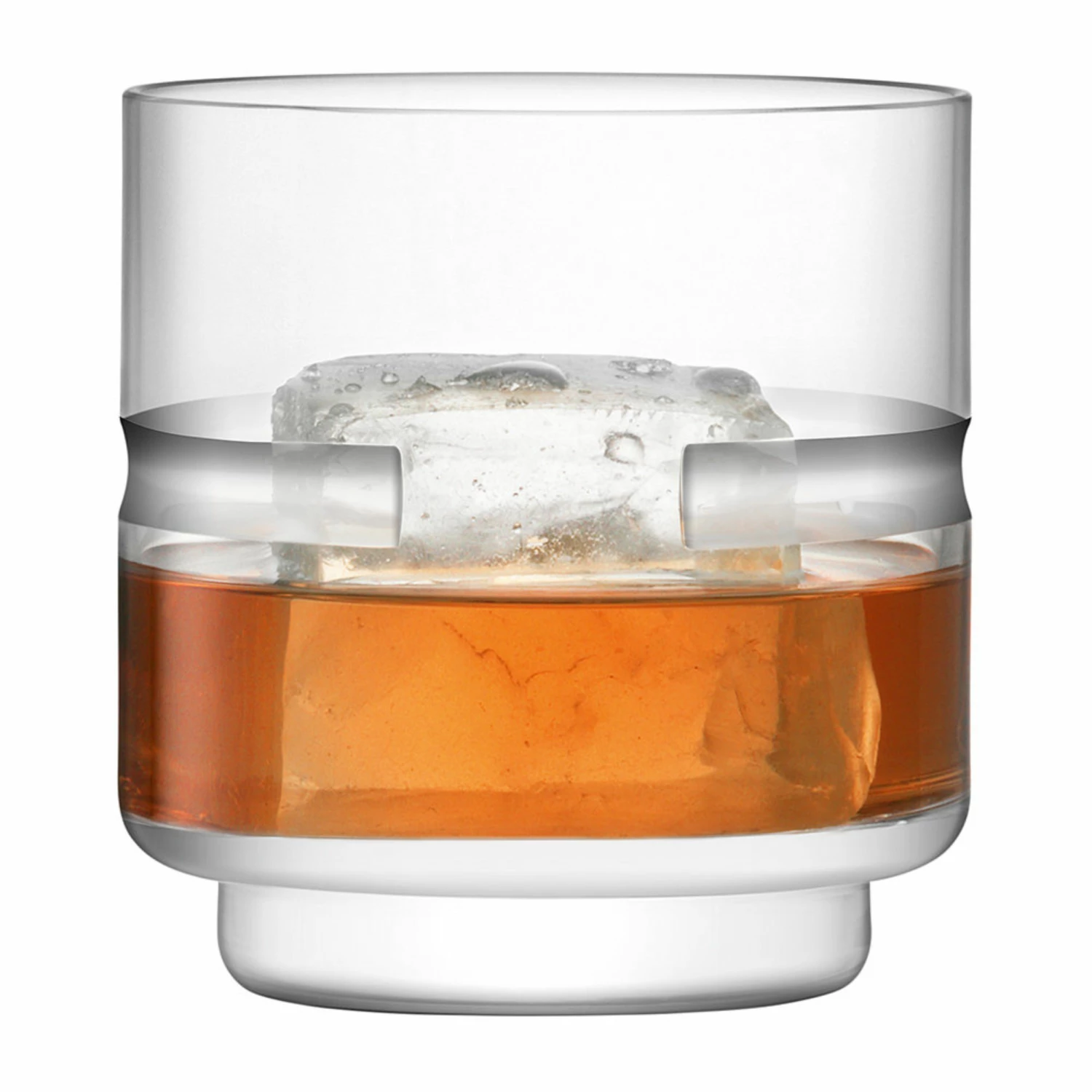 LSA International Set of 2 Horizon Hand-Cut Tumbler Glasses 4 LSA International Set of 2 Horizon Hand-Cut Tumbler Glasses