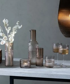 LSA International Taupe Wicker Wine Glasses - Set of 2 9 LSA International Taupe Wicker Wine Glasses - Set of 2