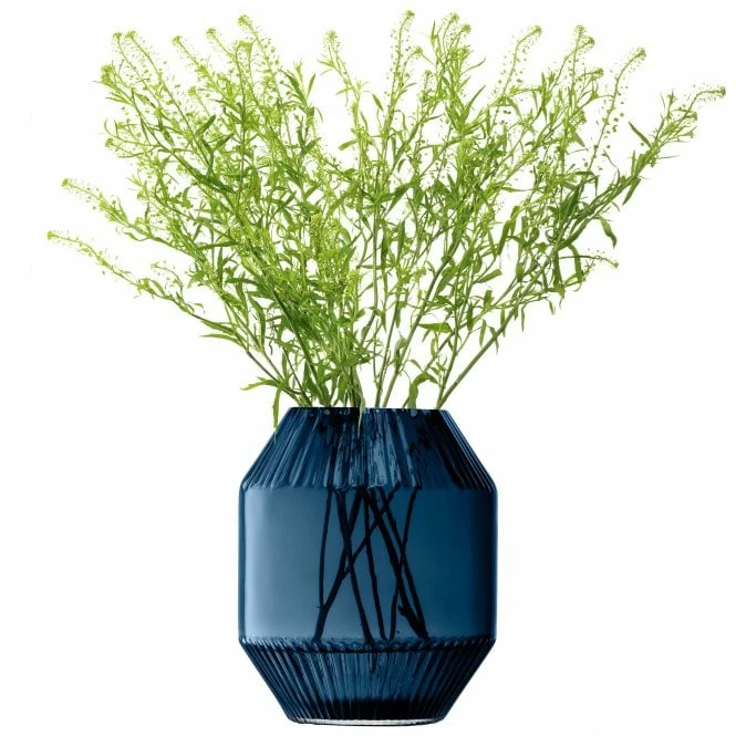 LSA International Sapphire Blue Rotunda 20cm Vase 3 LSA International Sapphire Blue Rotunda 20cm Vase