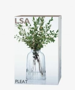 LSA International 20cm Clear Pleat Vase 7 LSA International 20cm Clear Pleat Vase