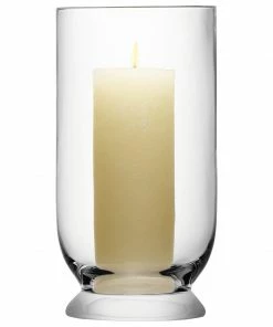 LSA International 30cm Medium Terrace Glass Storm Lantern