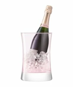 LSA International Moya Blush Champagne Serving Set - Ice Bucket & Flutes 8 LSA International Moya Blush Champagne Serving Set - Ice Bucket & Flutes