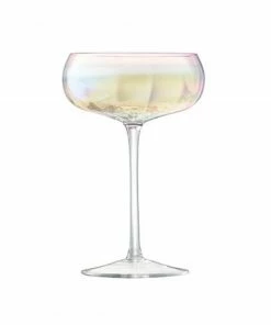 LSA International Set of 4 Pearl Champagne Saucers - 300ml