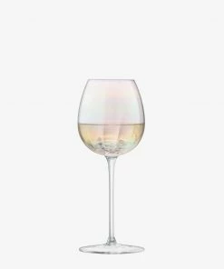 LSA International Set of 4 325ml Pearl White Wine Glasses