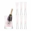 LSA International Moya Blush Champagne Serving Set - Ice Bucket & Flutes 1 LSA International Moya Blush Champagne Serving Set - Ice Bucket & Flutes