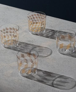 LSA International Chevron Tumbler 310ml Set of 4 11 LSA International Chevron Tumbler 310ml Set of 4