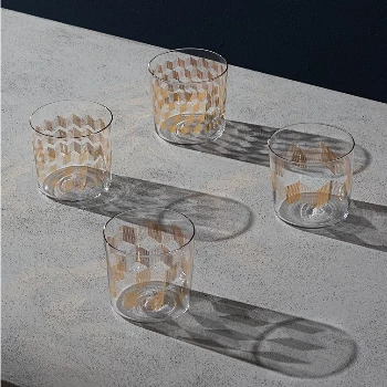 LSA International Chevron Tumbler 310ml Set of 4 7 LSA International Chevron Tumbler 310ml Set of 4