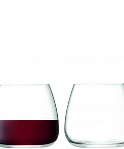 LSA International Set of 2 Wine Culture Stemless Wine Glasses