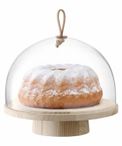LSA International Ivalo Cake/Cheese/Pastries Dome on Ash Stand 28cm