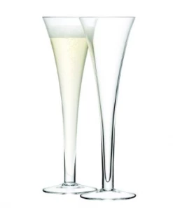 LSA International Bar Hollow Stem Flute 200ml Clear Pair