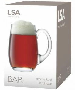 LSA International Bar Beer Tankard Curved 750ml Clear
