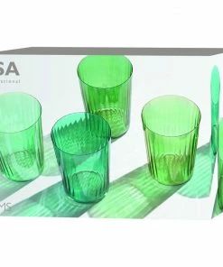 LSA International Set of 4 Assorted Jade 560ml Gems Tumbler Glasses 7 LSA International Set of 4 Assorted Jade 560ml Gems Tumbler Glasses