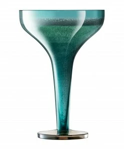 LSA International Set of 2 Peacock Blue Epoque Champagne Saucers 8 LSA International Set of 2 Peacock Blue Epoque Champagne Saucers