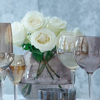 LSA International Polka Metallic Wine Glass - Set of 4 4 LSA International Polka Metallic Wine Glass - Set of 4