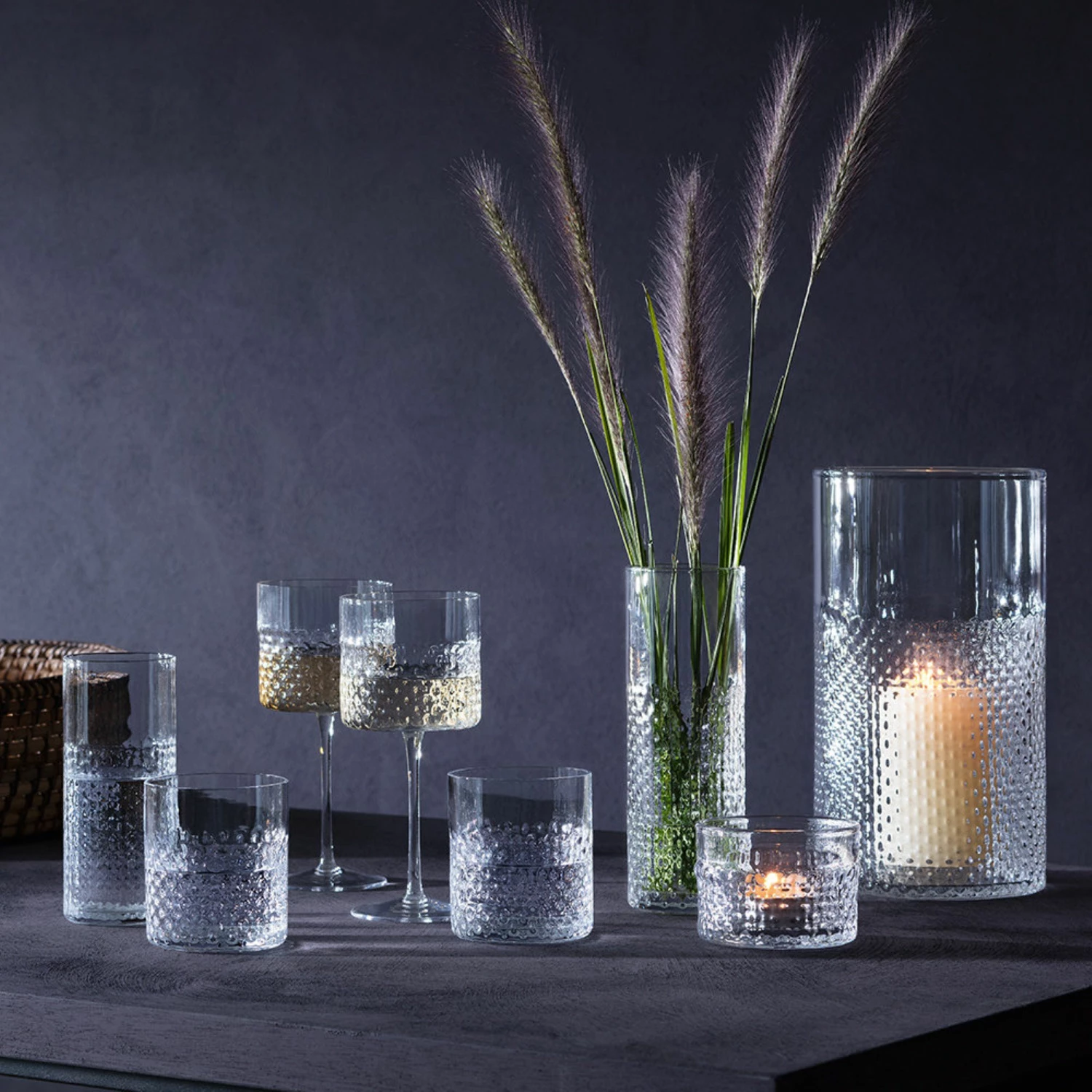 LSA International Mouthblown Glass Wicker Vase 20cm 5 LSA International Mouthblown Glass Wicker Vase 20cm