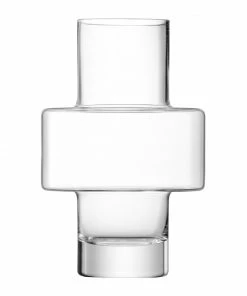 LSA International Metropole Vilnius Handmade Glass Vase Clear 28cm