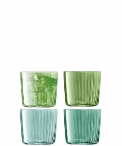 LSA International Set of 4 Assorted Jade 310ml Gems Tumbler Glasses