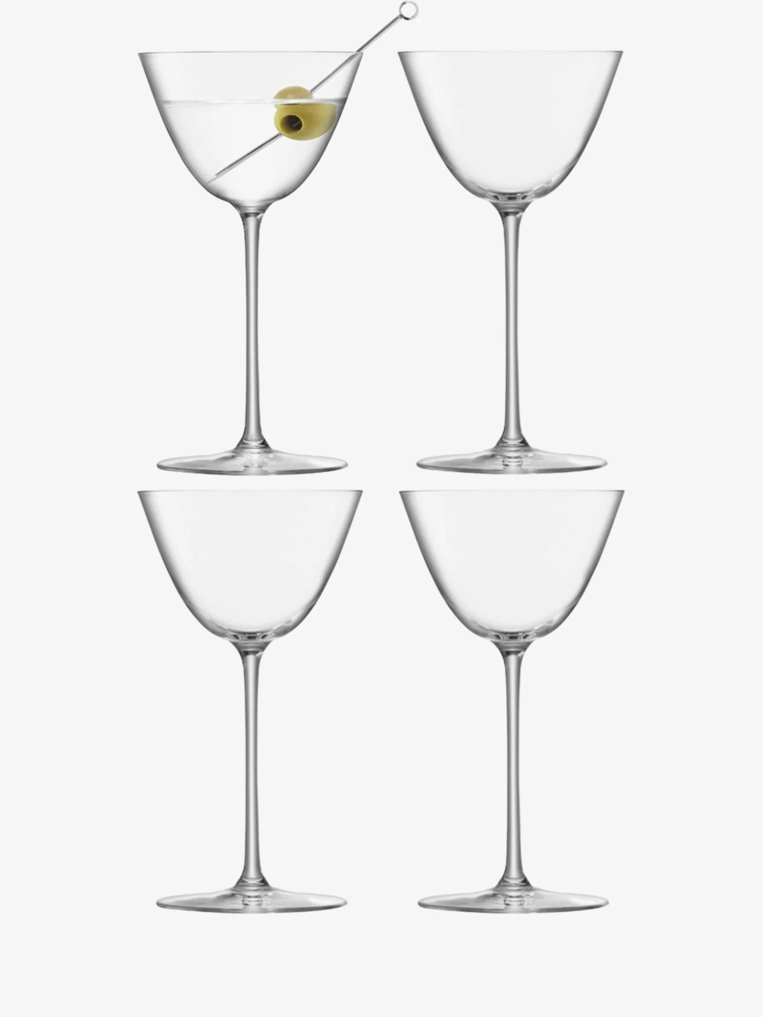 LSA International Set of 4 195ml Borough Martini Glass 3 LSA International Set of 4 195ml Borough Martini Glass