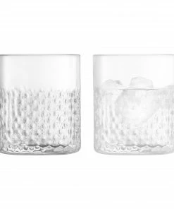 LSA International Set of 2 Clear Wicker Tumbler Glasses