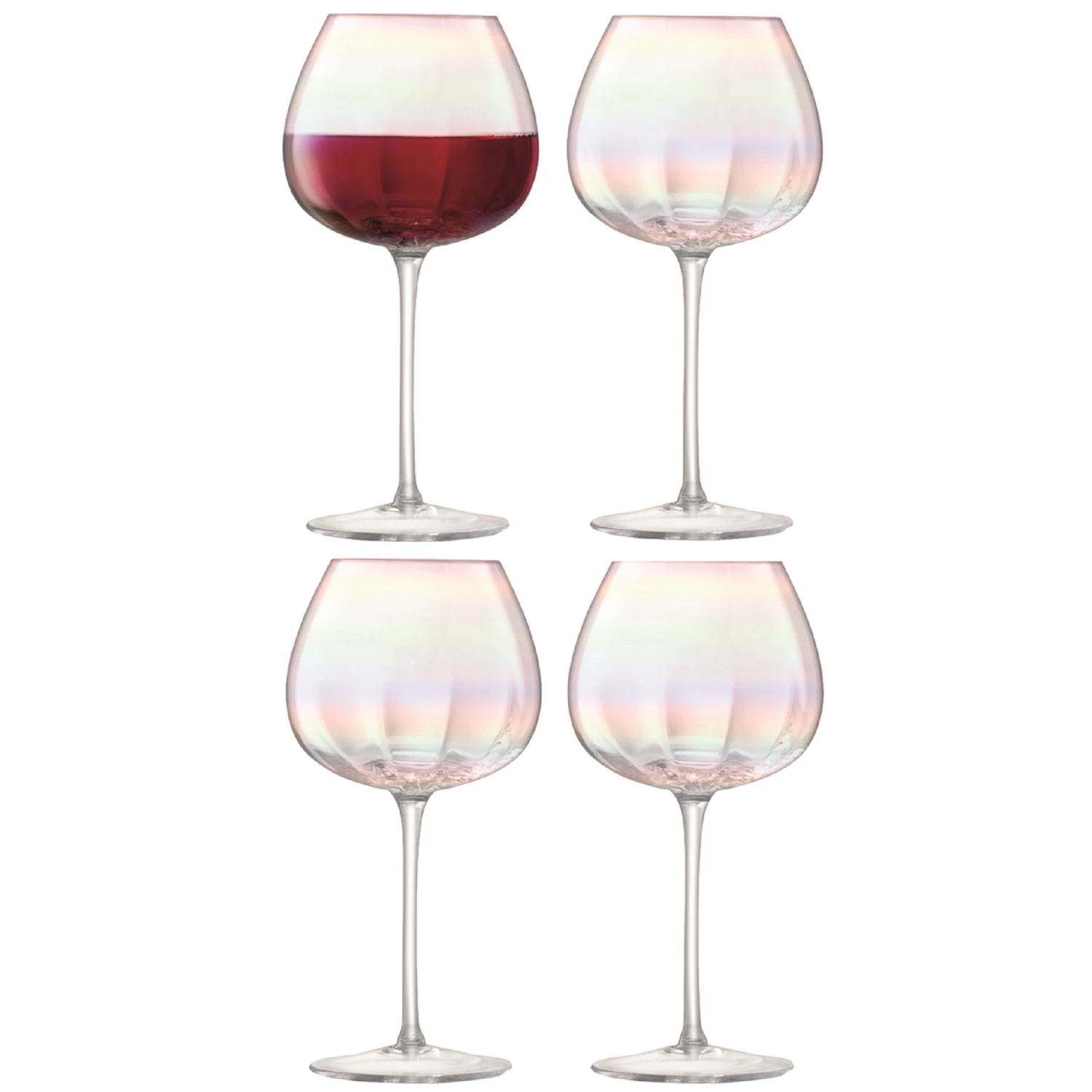 LSA International Set of 4 Pearl Red Wine Glasses 460ml 3 LSA International Set of 4 Pearl Red Wine Glasses 460ml