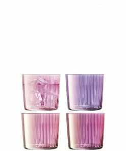 LSA International Set of 4 310ml Assorted Garnet Gems Tumbler Glasses