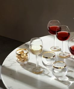 LSA International Set of 2 Luca Wine Glasses with Gold Trim 9 LSA International Set of 2 Luca Wine Glasses with Gold Trim