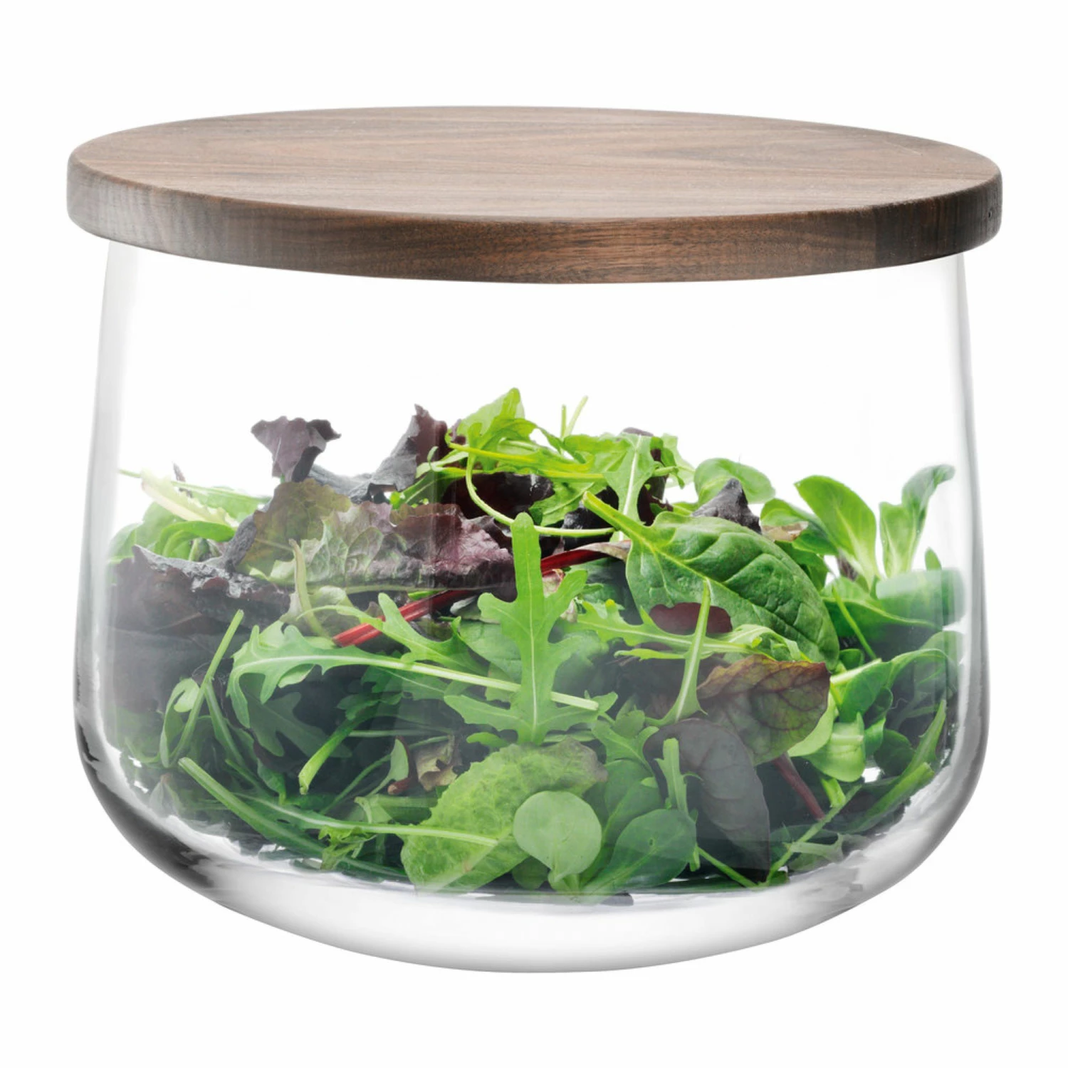 LSA International City Handmade Glass Bowl with Walnut Lid 22 cm 3 LSA International City Handmade Glass Bowl with Walnut Lid 22 cm
