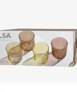 LSA International 310ml Gems Ripple Glass Amber - Set of 4 12 LSA International 310ml Gems Ripple Glass Amber - Set of 4