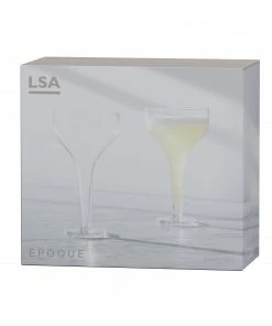LSA International Set of 2 Epoque Cocktail Saucer Glasses
