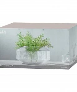 LSA International Rotunda Handmade Glass Wide Vase