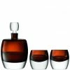 LSA International Peat Brown Whisky Club Whisky Set - Decanter & 2 Tumblers 1 LSA International Peat Brown Whisky Club Whisky Set - Decanter & 2 Tumblers