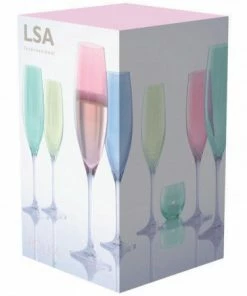 LSA International Polka Champagne Flute (Set 4)
